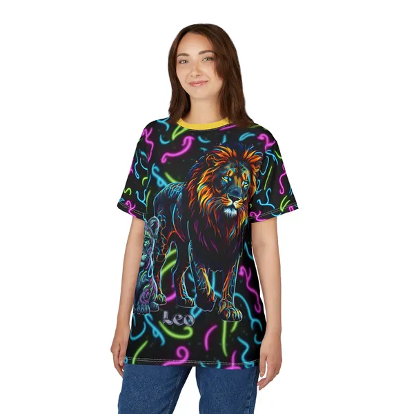 Leo_Zodiac_Neon_Lion_Unisex_Tee_White_Stitching_6_Oz